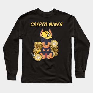 Funny Alsatian  is a Crypto Miner Long Sleeve T-Shirt